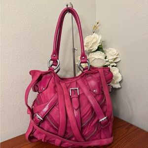 Rock Revival Pink Shoulder Bag with Silver Details